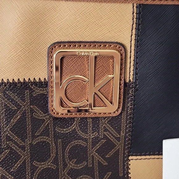 Calvin Klein Dark Brown Monogram Tote - Picture 7 of 11